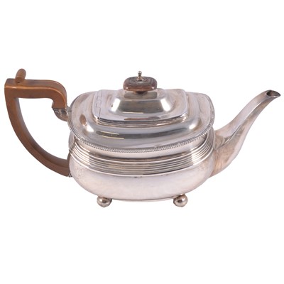 Lot 36 - George III silver teapot