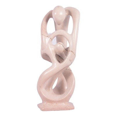 Lot 153 - Carved soapstone Mother and Child abstract group