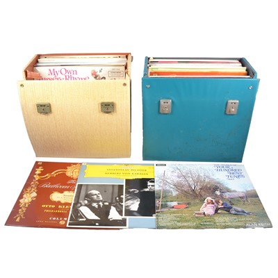 Lot 160 - Two record boxes of easy listening and Gilbert & Sullivan LPs