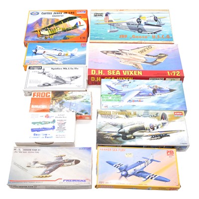 Lot 162 - Eleven 1/72 scale model kits, boxed