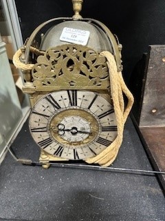 Lot 129 - John Goodman, a brass lantern clock