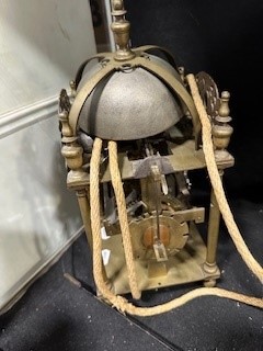Lot 129 - John Goodman, a brass lantern clock