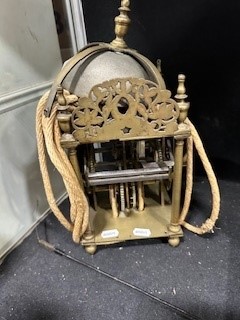 Lot 129 - John Goodman, a brass lantern clock