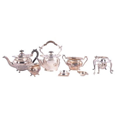 Lot 91 - Silver plated tea service