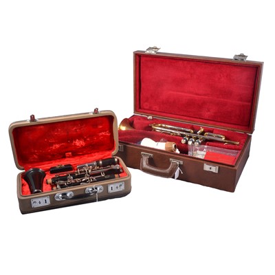 Lot 151 - Rudy Muck 5M trumpet, and a Hsinghai clarinet