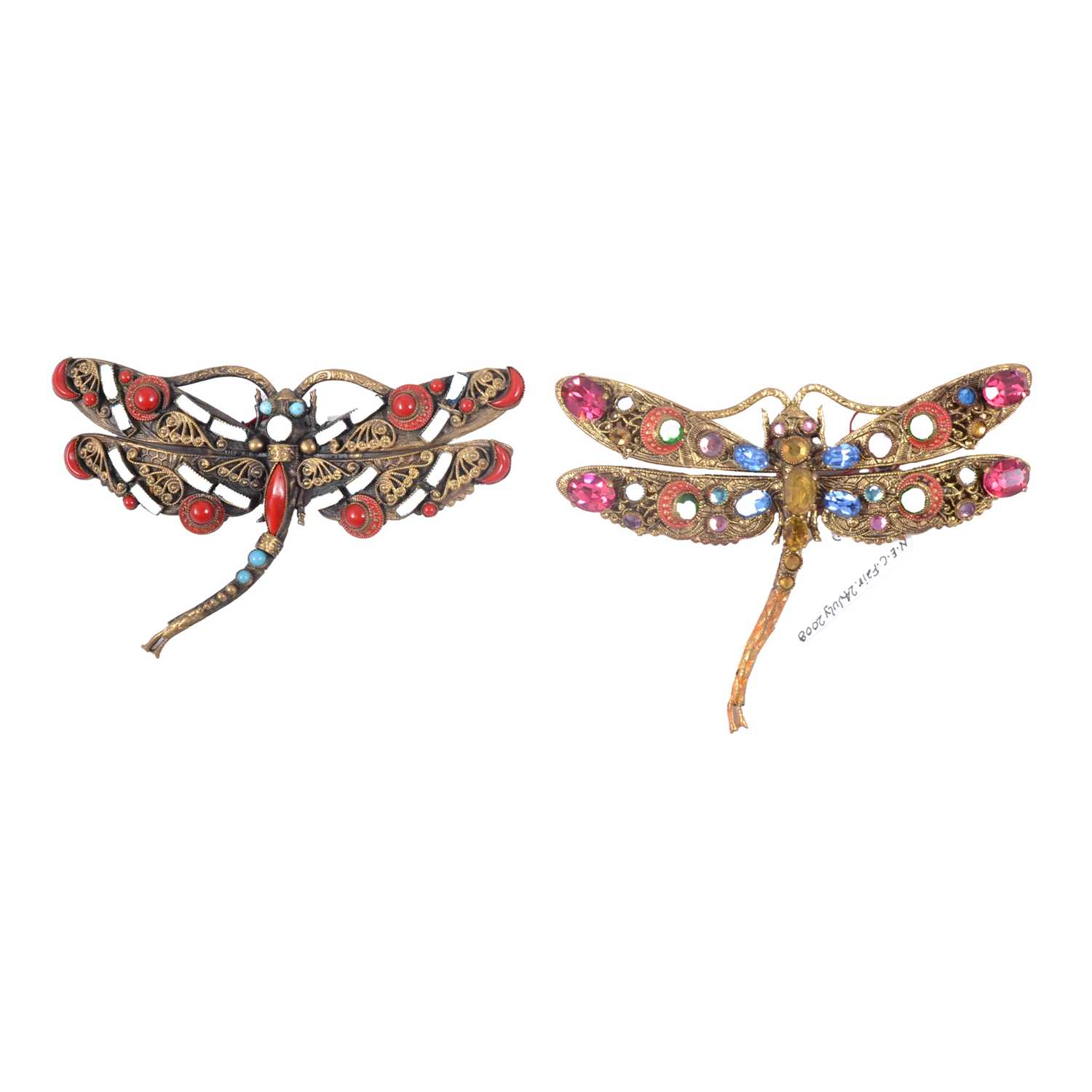Lot 377 - Two butterfly brooches, possibly Max Neiger of Gablonz.