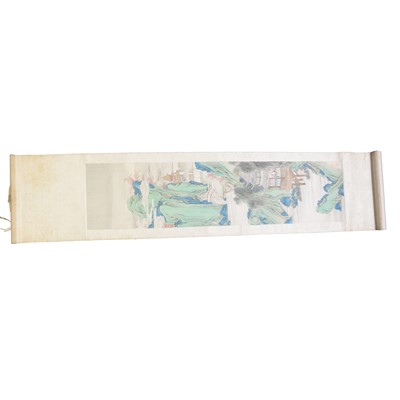 Lot 125A - Three Chinese painted scrolls, 19th century