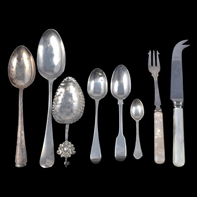 Lot 52 - Quantity of silver and other cutlery