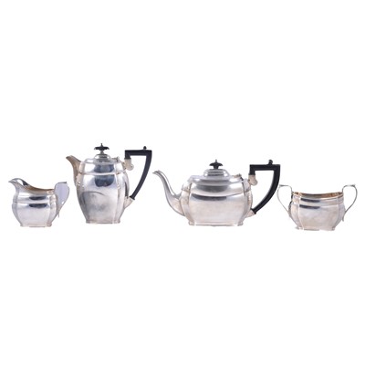 Lot 237 - Four-piece silver teaset, Fenton, Russell & Co., Birmingham 1939/40