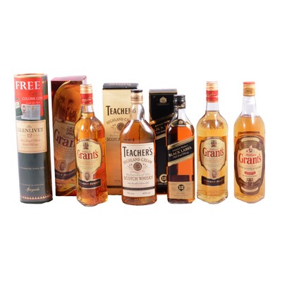 Lot 143 - Six bottles of assorted whisky - blends and a single malt