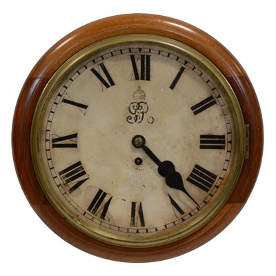 Lot 323 - George V circular cased Railway clock