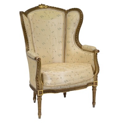 Lot 377 - French gilt gesso framed armchair