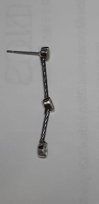 Lot 249 - A pair of diamond drop earrings.