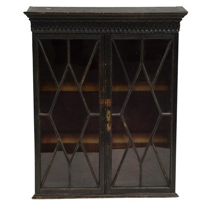 Lot 429 - Georgian style oak wall mounted cabinet