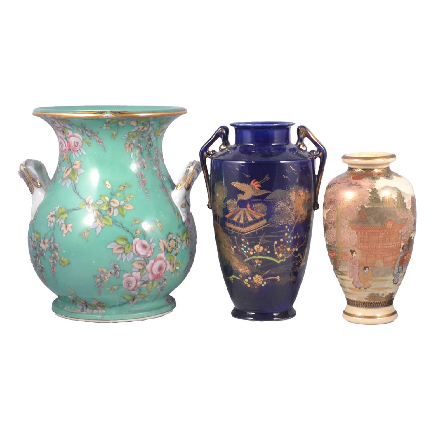 Lot 57 - Victorian blue and white wash jug and basin, and other ceramics