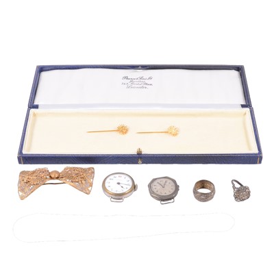 Lot 226 - Small gold jewellery, Rolex watch, costume jewellery