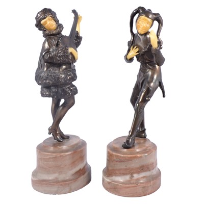 Lot 88 - A pair of 1930s spelter figures