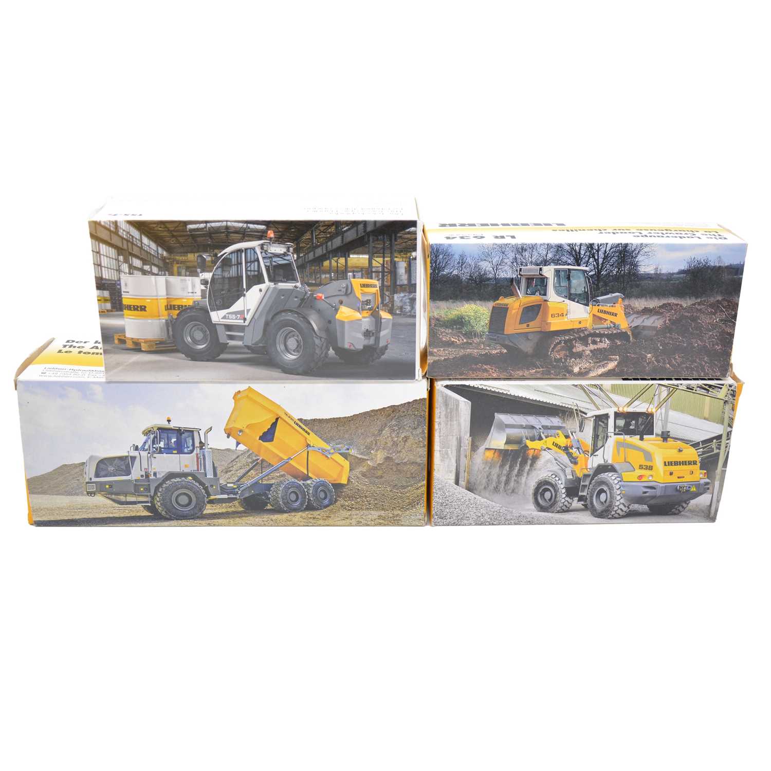 Lot 7 - Four Conrad Liebherr 1/50 scale die-cast models, boxed