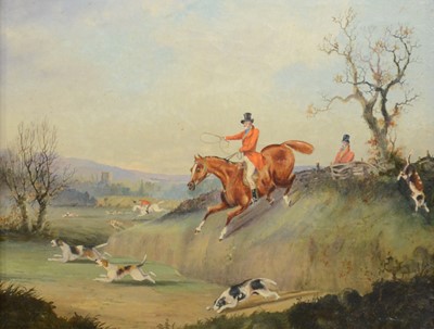 Lot 352 - English School, Hunting landscape