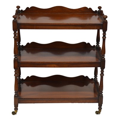 Lot 449 - Victorian mahogany three-tier dumb waiter