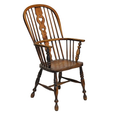 Lot 520 - Victorian elm and ash Windsor chair