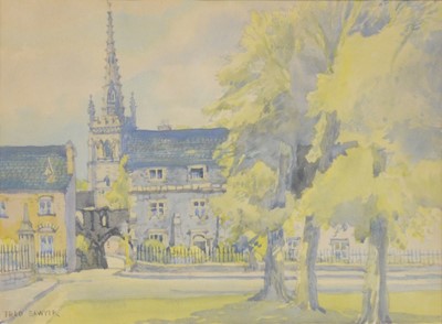 Lot 341 - Fred Sawyer, Scenes of Old Leicester, set of four watercolours.