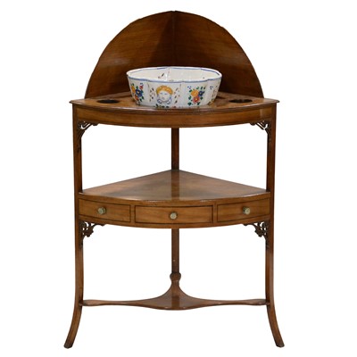 Lot 497 - Victorian mahogany corner washstand