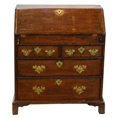 Lot 472 - Georgian oak bureau