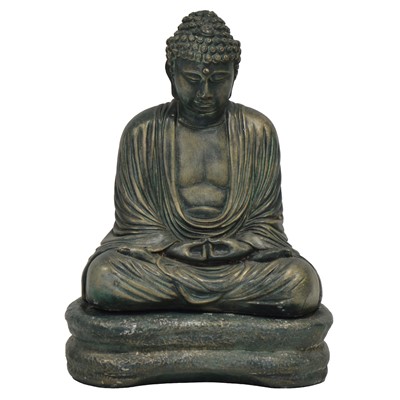 Lot 400 - Composite sculpture of Buddha meditating, on base