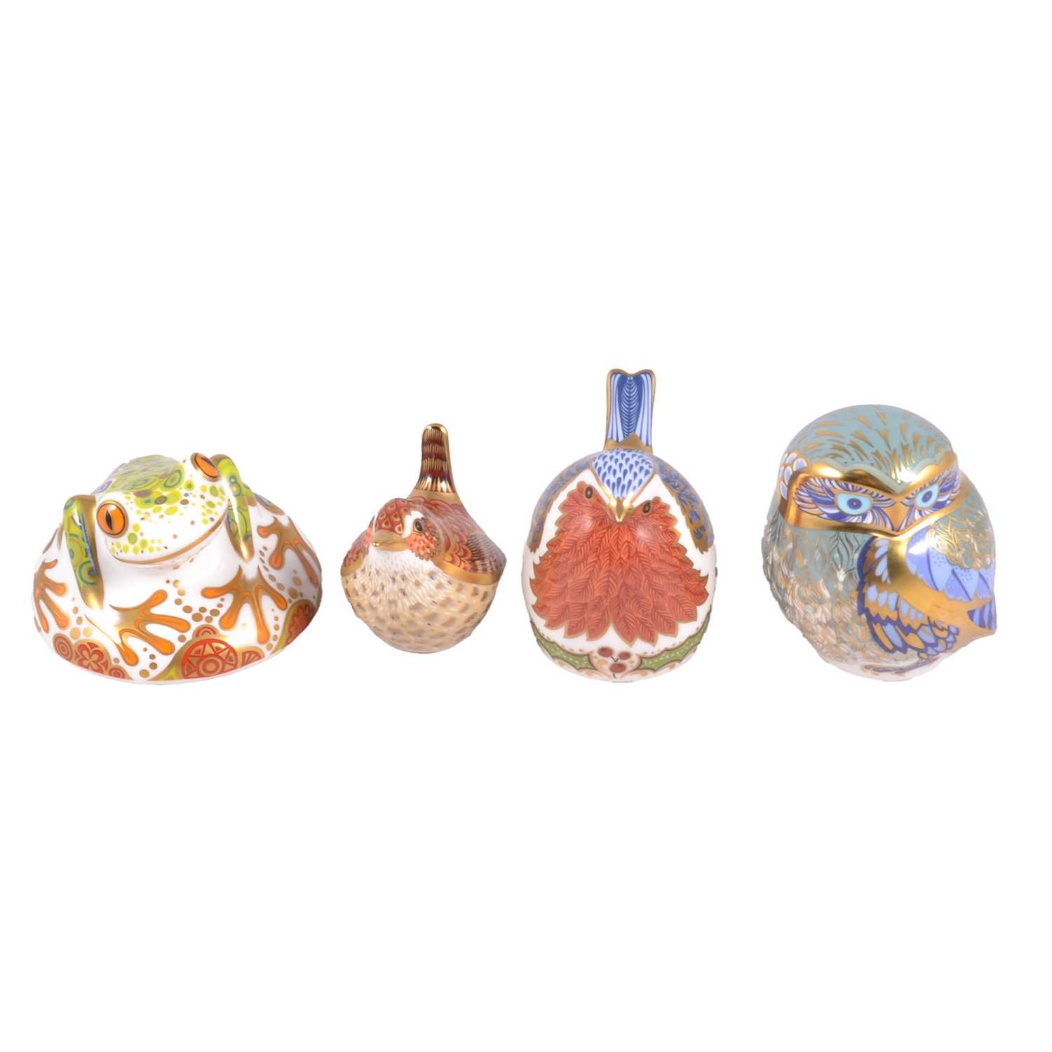 Lot 75 - Four Royal Crown Derby paperweights