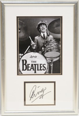 Lot 110 - Music: Ringo Starr, signed single sheet with mounted presentation