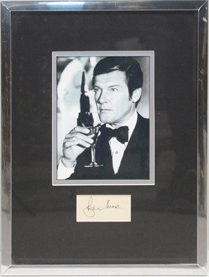 Lot 108 - Film: Roger Moore/ James Bond, signed presentation