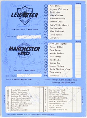 Lot 143A - Football: signed Leicester City vs Manchester United programme, 1971-72