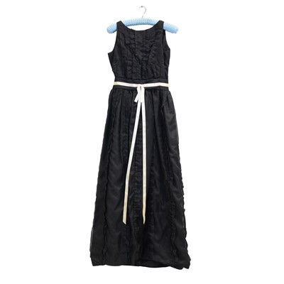 Lot 187 - Frank Usher - a Bri-Nylon sleeveless black evening gown.