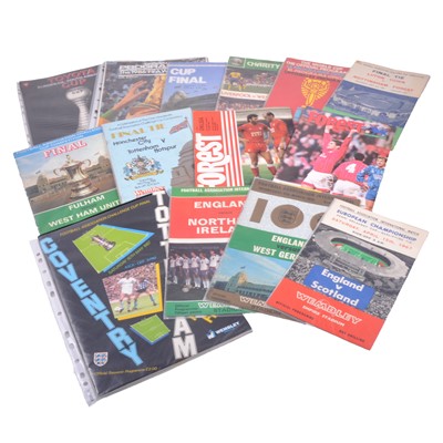 Lot 105 - Football programmes: International and Domestic finals and others