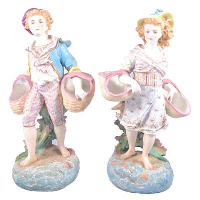 Lot 11 - Pair of late 19th / early 20th century French figurines.