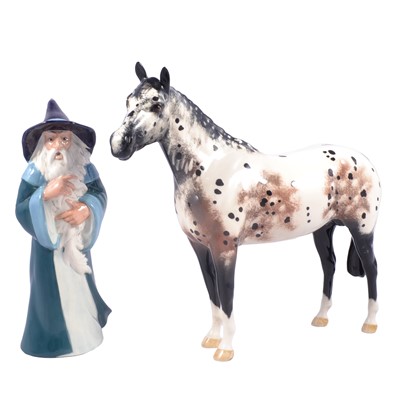 Lot 3 - Beswick Appaloosa Stallion and Royal Doulton Gandalf.