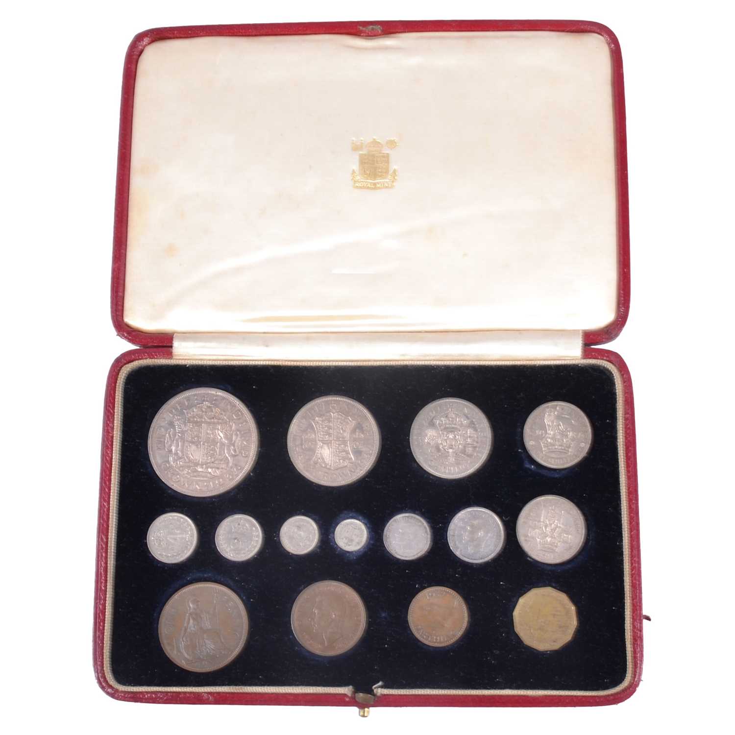 Lot 202 - George VI Proof 1937 Specimen Coin Set of fifteen coins, Crown and Maundy penny, cased.