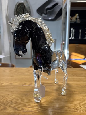 Lot 130 - Oscar Zanetti, a large Murano glass sculpture of a horse
