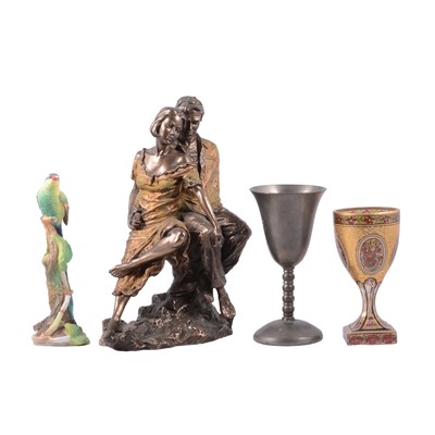 Lot 124 - Genesis Heredities "First Love" sculpture, and other decorative figures