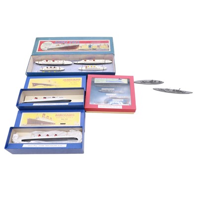 Lot 27 - Sixteen Dinky waterline ship models