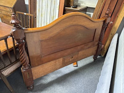 Lot 281 - Victorian mahogany half tester bed.