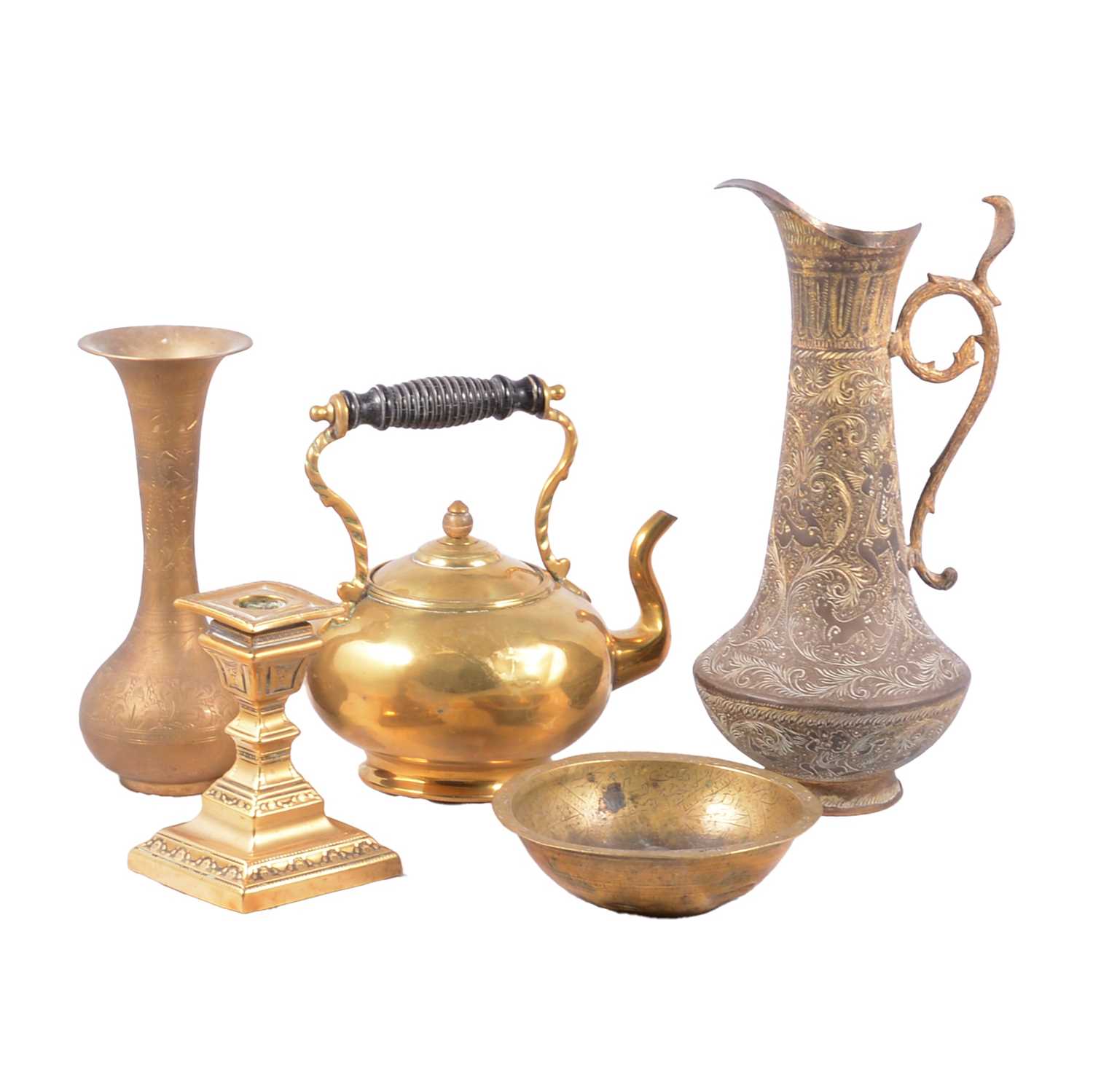 Lot 151 - Collection of brass and copperware