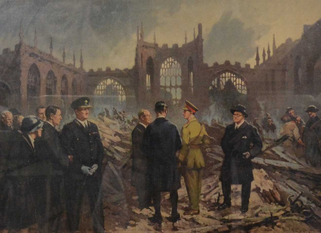 Lot 2 - Fred Roe, King George VI at Coventry's Ruined Cathedral, Nov. 16th 1940