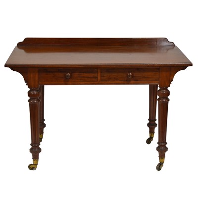 Lot 519 - Victorian mahogany two drawer side table