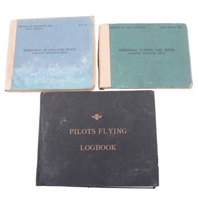 Lot 7 - John Arthur Campbell Munro, three pilot's and crew log books