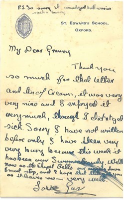 Lot 8 - Guy Penrose Gibson, a signed letter