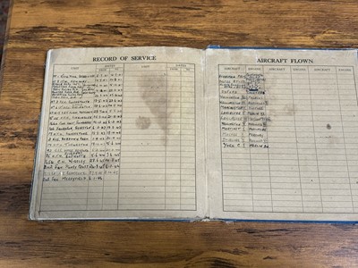 Lot 9 - Royal Canadian Airforce Pilot's Flying Log Book for Pilot Office John Arthur Campbell Munro