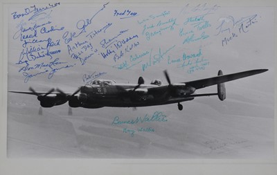 Lot 23 - Derrick Warren photograph of a Lancaster bomber, signed