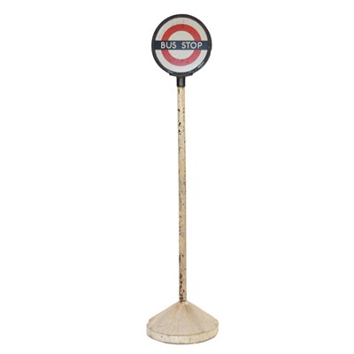 Lot 157A - Vintage temporary BUS STOP sign